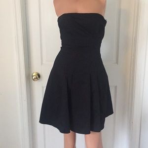 Express black strapless dress